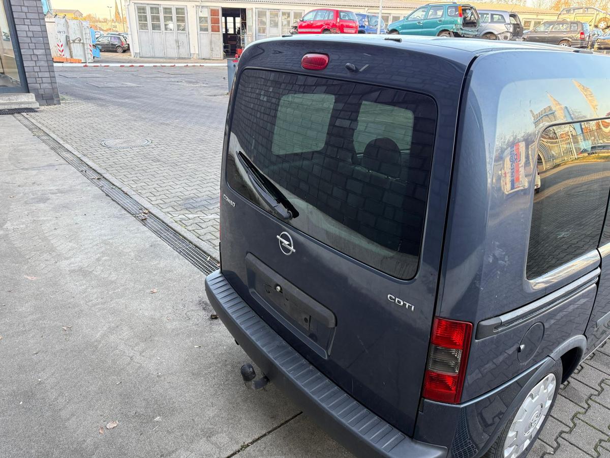 Opel Combo C original Heckklappe mit Scheibe Z168 Metroblau Rohbau BJ06